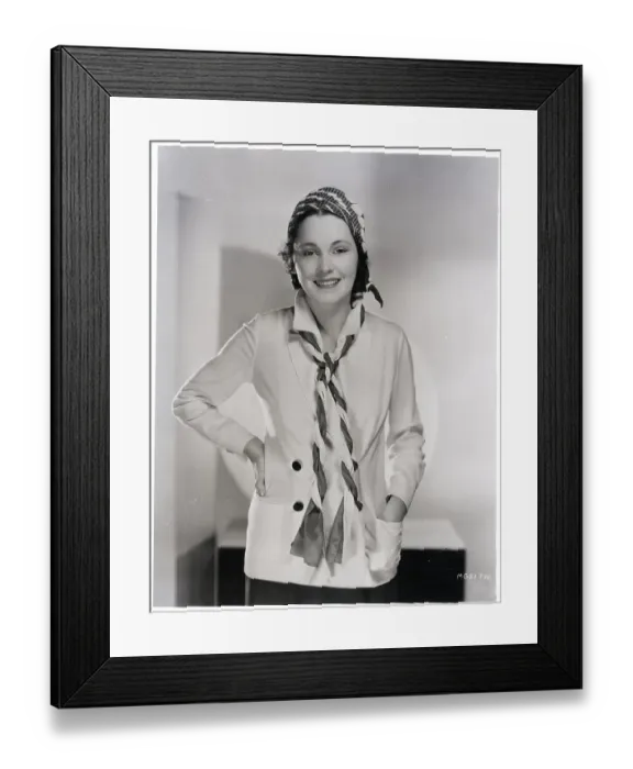 Framed Print : Maureen O'Sullivan Modeling Scarf Framed Print : Maureen O'Sullivan Modeling Scarf