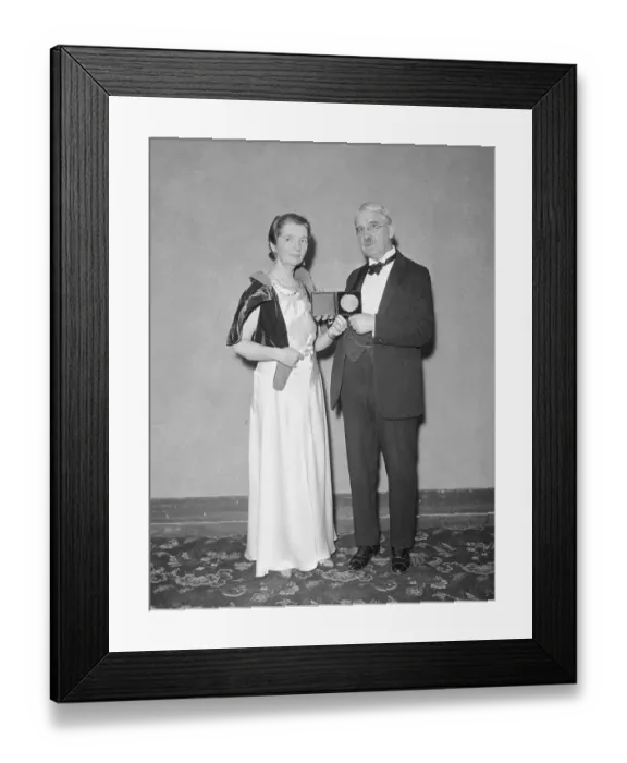 Framed Print : Margaret Sanger Receiving Coveted Award