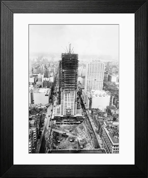 Framed Print : Rockefeller Center Under Construction Framed Print : Rockefeller Center Under Construction