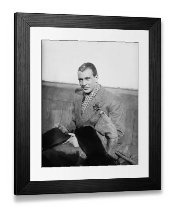 Framed Print : Gary Cooper Aboard U.S.S. Europa Framed Print : Gary Cooper Aboard U.S.S. Europa