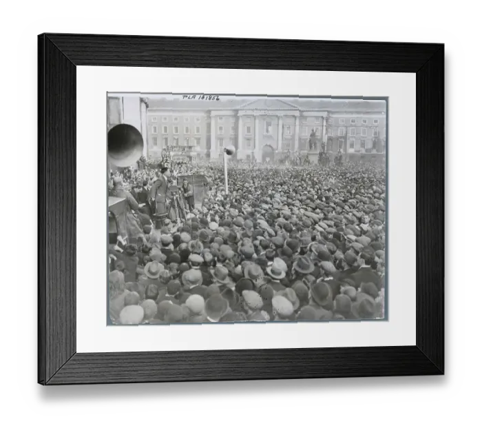 Framed Print : Sean McGuiness Addressing Crowd Framed Print : Sean McGuiness Addressing Crowd