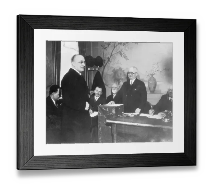 Framed Print : Heinrich Bruening Casting His Vote Framed Print : Heinrich Bruening Casting His Vote