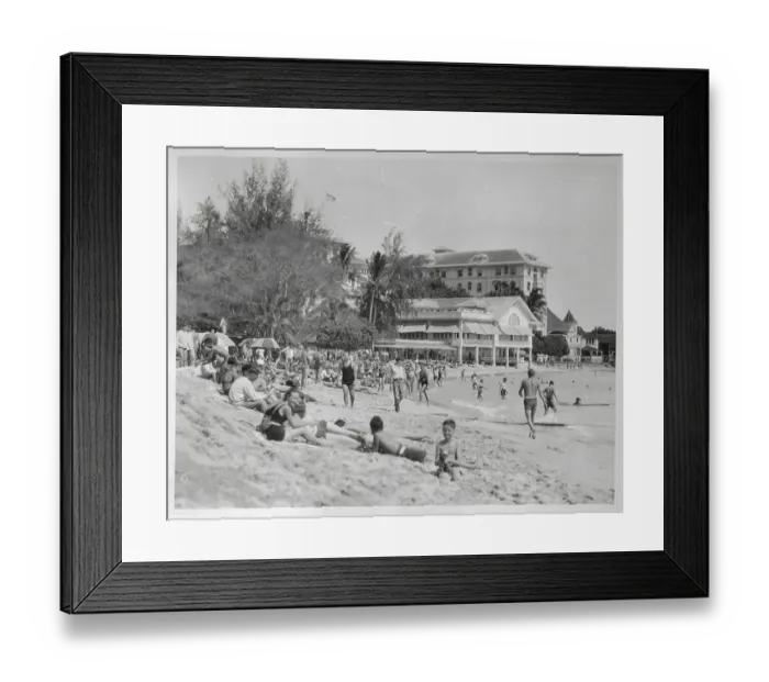 Framed Print : People Enjoying Waikiki Beach Framed Print : People Enjoying Waikiki Beach