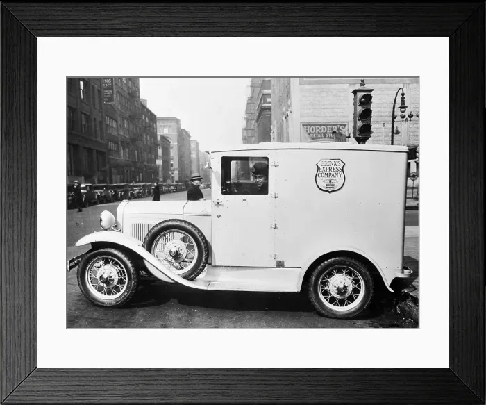 Framed Print : Federal Mail Car Parked for Viewing Framed Print : Federal Mail Car Parked for Viewing