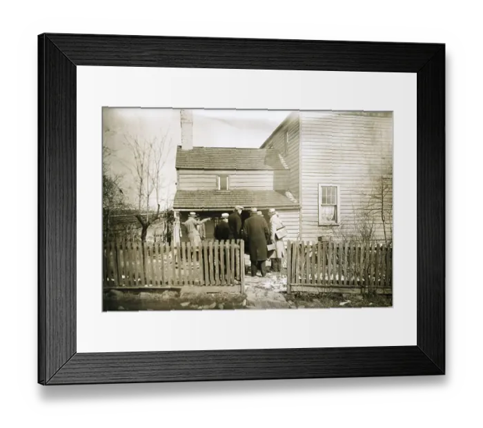 Framed Print : Officers Searching Home of Lindberghs Framed Print : Officers Searching Home of Lindberghs