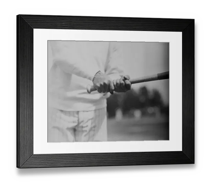 Framed Print : Babe Ruth Demonstrating Holding Baseball Bat Framed Print : Babe Ruth Demonstrating Holding Baseball Bat