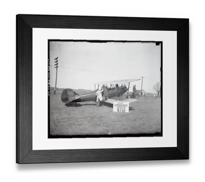 Framed Print : Airplane Charging for Rides over Lindbergh Estate Framed Print : Airplane Charging for Rides over Lindbergh Estate