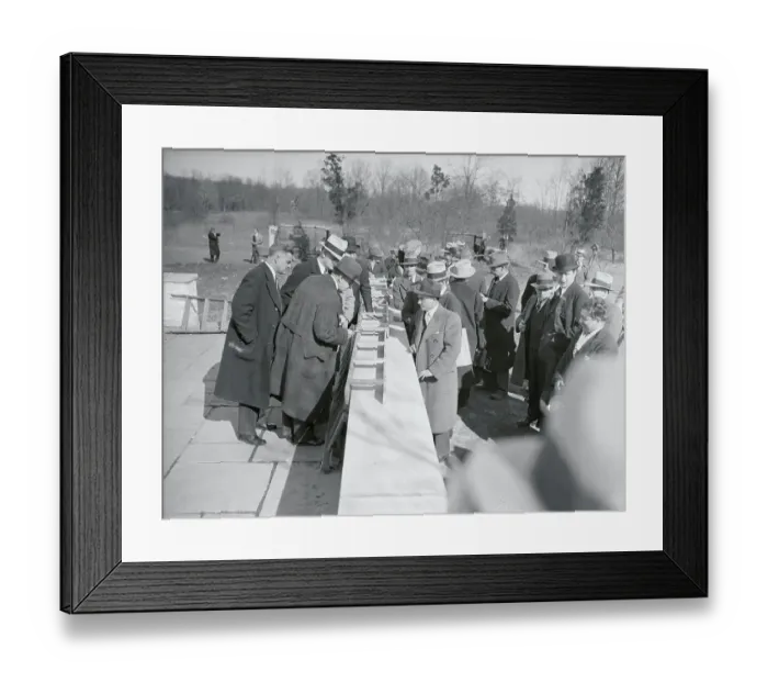 Framed Print : Detectives Examining Woodworks Outdoors Framed Print : Detectives Examining Woodworks Outdoors