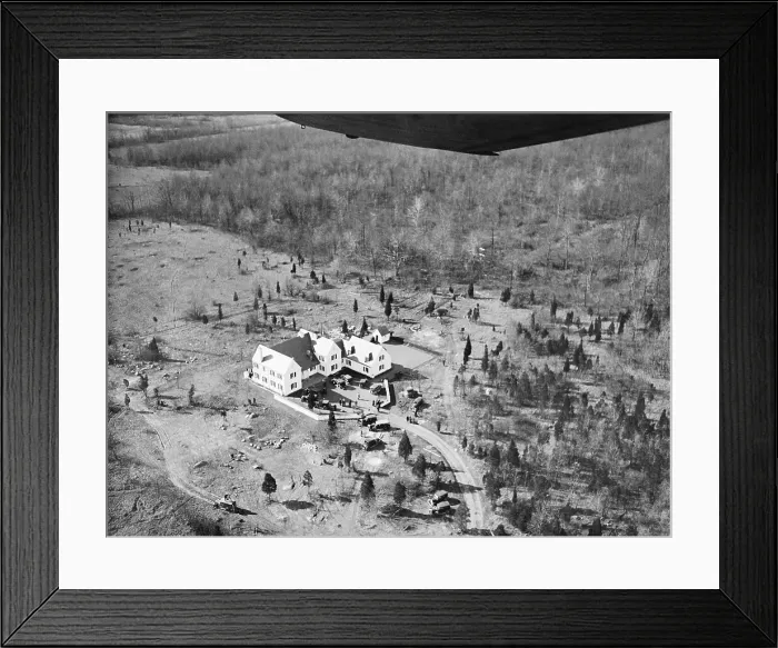 Framed Print : Aerial View of Lindbergh Home Framed Print : Aerial View of Lindbergh Home