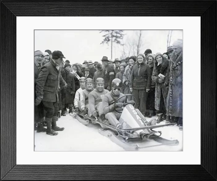 Framed Print : Us Bobsleigh Team In Olympiad