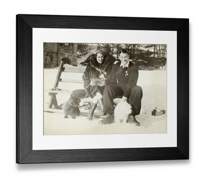 Framed Print : Gloria Swanson with Husband Michael Farmer Framed Print : Gloria Swanson with Husband Michael Farmer
