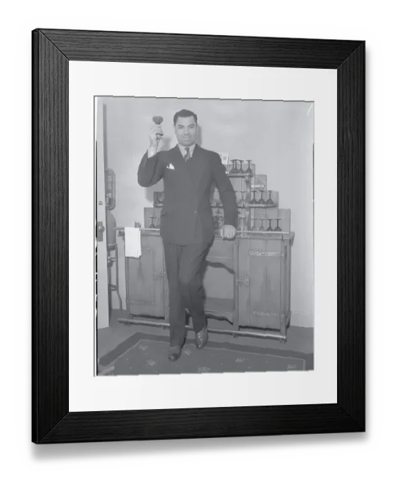 Framed Print : Jack Dempsey Raising Glass Framed Print : Jack Dempsey Raising Glass