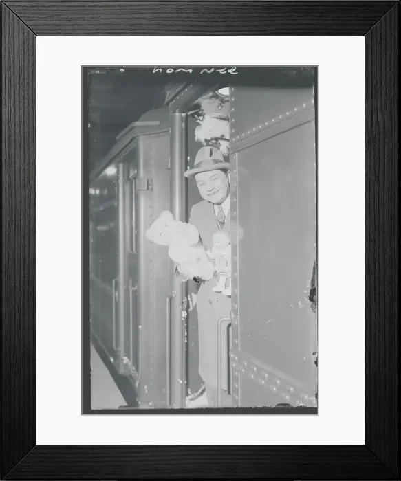 Framed Print : Edward G. Robinson Holding Toys Framed Print : Edward G. Robinson Holding Toys