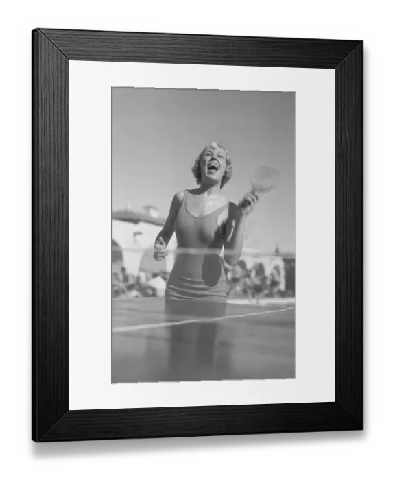 Framed Print : Actress Gloria Shay Playing Ping Pong Framed Print : Actress Gloria Shay Playing Ping Pong
