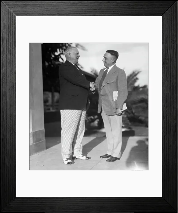 Framed Print : John McGraw Greeting J. G. Taylor Spink