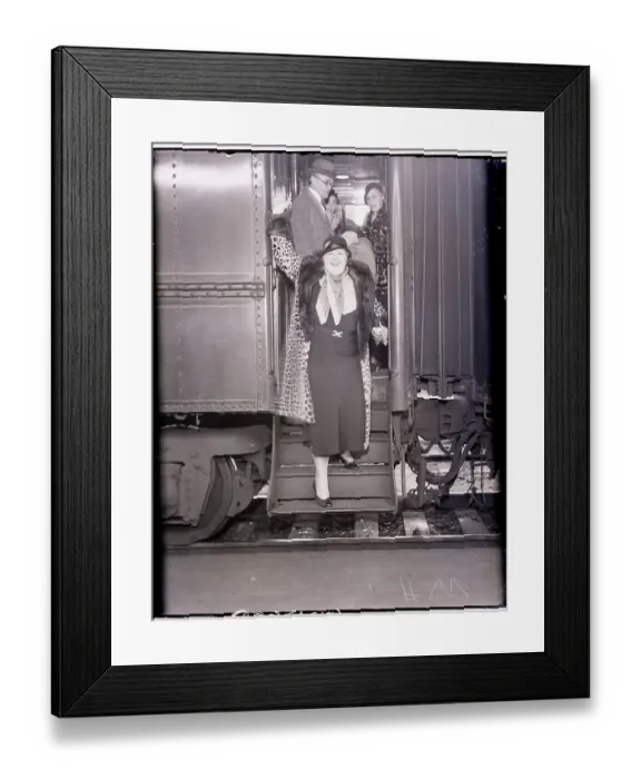 Framed Print : Kate Smith Stepping Off Train Framed Print : Kate Smith Stepping Off Train