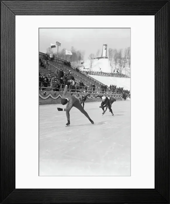 Framed Print : Jack Shea Speed Skating at Olympics Framed Print : Jack Shea Speed Skating at Olympics