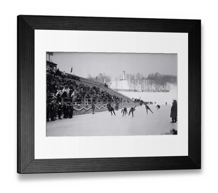 Framed Print : Jack Shea Skating at Olympics Framed Print : Jack Shea Skating at Olympics