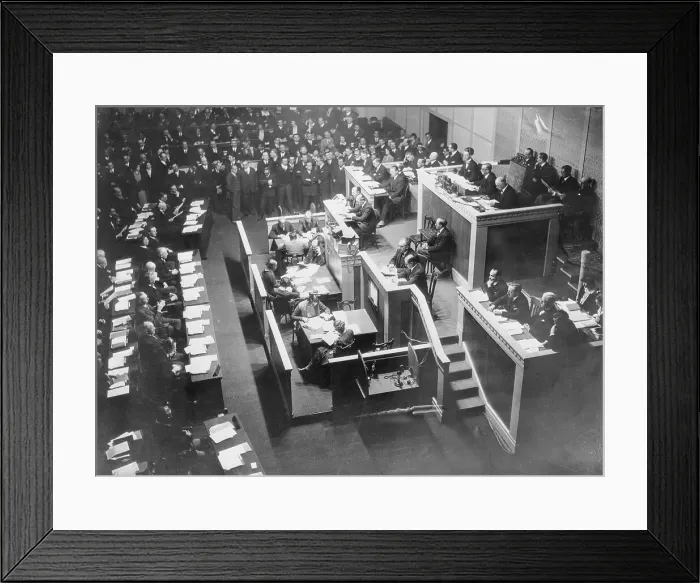 Framed Print : Interior of Geneva Disarmament Conference Framed Print : Interior of Geneva Disarmament Conference
