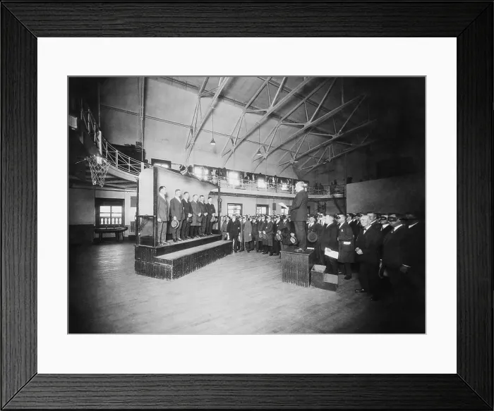 Framed Print : Lineup At Police Headquarters Framed Print : Lineup At Police Headquarters
