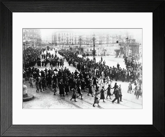 Framed Print : Protest in Bilboa, Women Holding Hands Framed Print : Protest in Bilboa, Women Holding Hands