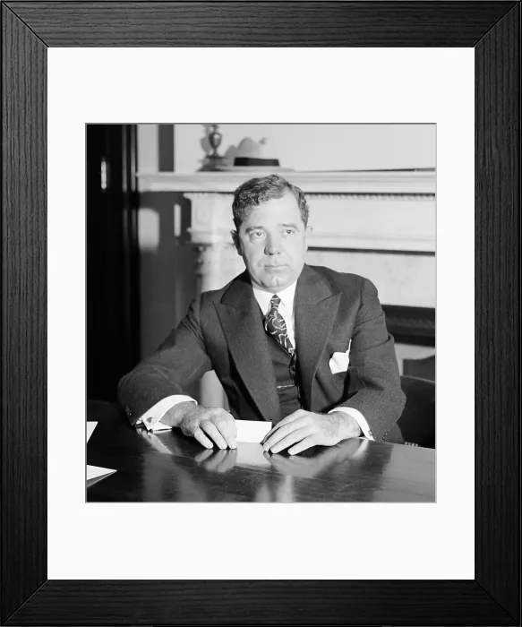 Framed Print : Senator Huey Long at His Desk Framed Print : Senator Huey Long at His Desk