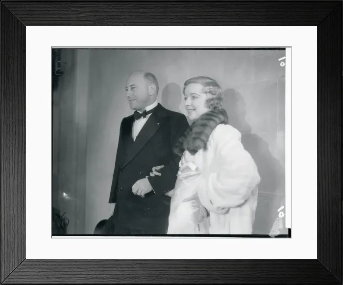 Framed Print : Cecil B. Demille and Vivian Tobin Attending Movie Premier Framed Print : Cecil B. Demille and Vivian Tobin Attending Movie Premier
