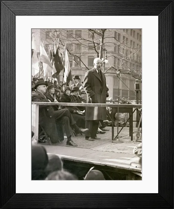 Framed Print : Norman Thomas Addresses International Women Framed Print : Norman Thomas Addresses International Women