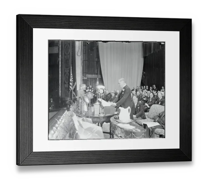 Framed Print : A. Harry Moore at Podium Framed Print : A. Harry Moore at Podium