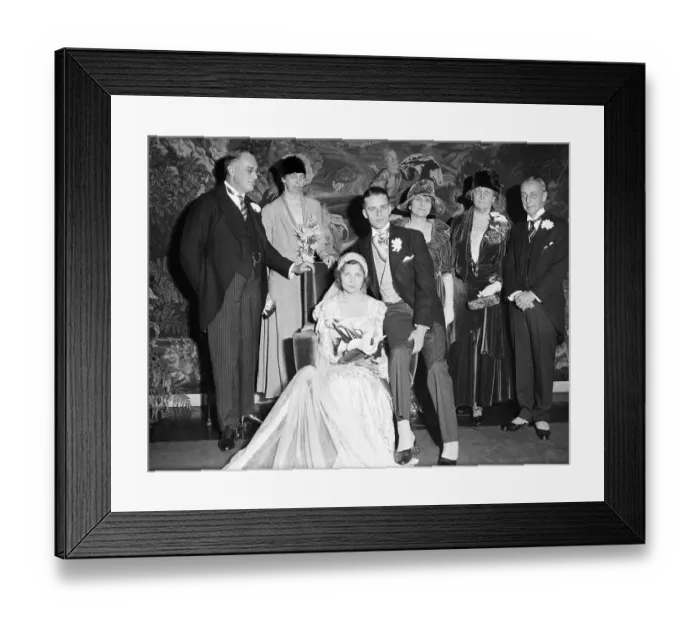 Framed Print : Elliot Roosevelt Marriage Family Photo Framed Print : Elliot Roosevelt Marriage Family Photo