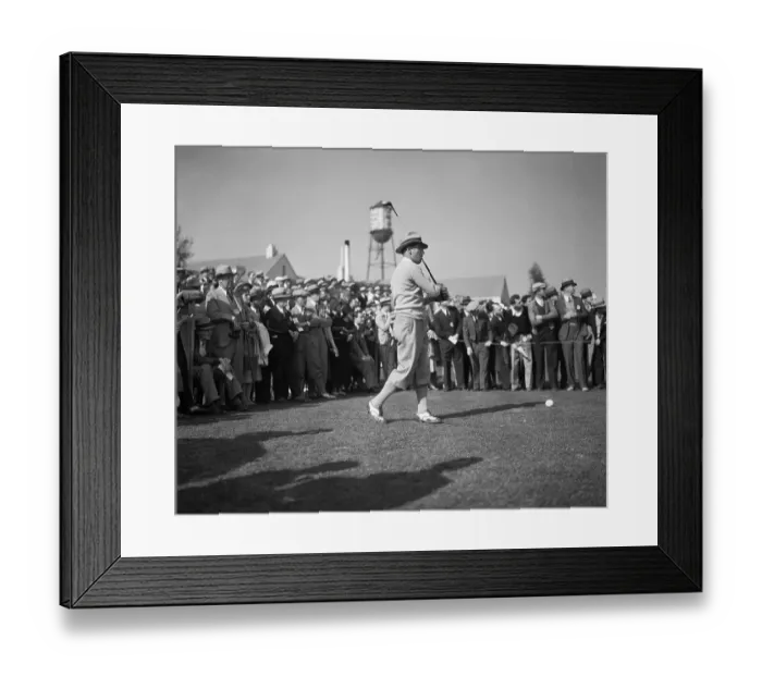 Framed Print : Leo Diegel Gazes After Swinging Framed Print : Leo Diegel Gazes After Swinging