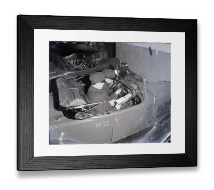 Framed Print : Police In Patrol Car; Convertible Framed Print : Police In Patrol Car; Convertible