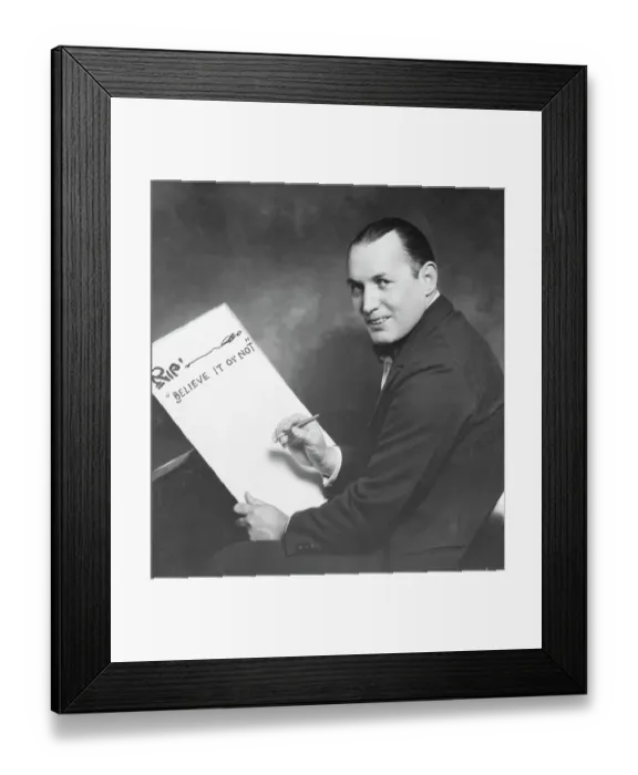 Framed Print : Robert L. Ripley Writing Framed Print : Robert L. Ripley Writing