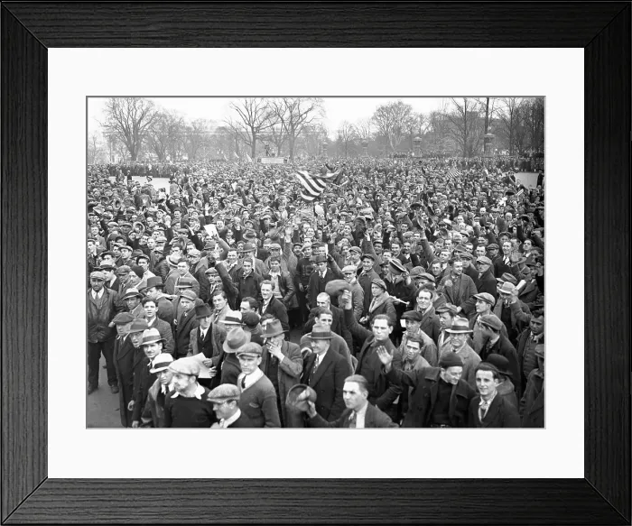 Framed Print : Crowd of Hunger Strikers at Capitol Framed Print : Crowd of Hunger Strikers at Capitol