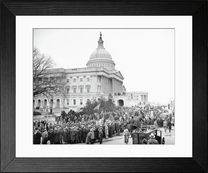 Framed Print : Hunger Marchers at Capitol Building Framed Print : Hunger Marchers at Capitol Building