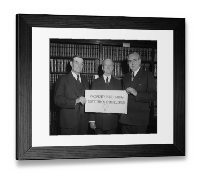 Framed Print : Senators Holding Republican Slogan Framed Print : Senators Holding Republican Slogan