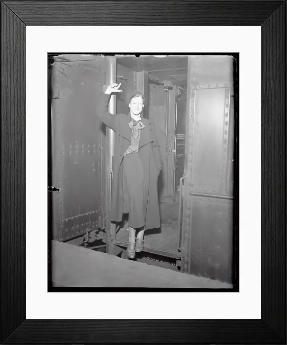 Framed Print : Mildred Didrickosn Posing in Doorway