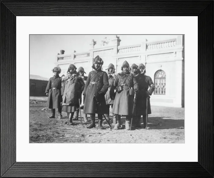 Framed Print : Sudsuki Reviewing His Troops in Winter Framed Print : Sudsuki Reviewing His Troops in Winter