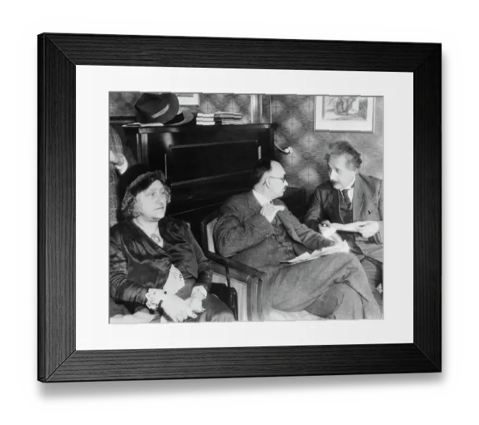 Framed Print : Albert Einstein with Wife and R.C. Tolman Framed Print : Albert Einstein with Wife and R.C. Tolman