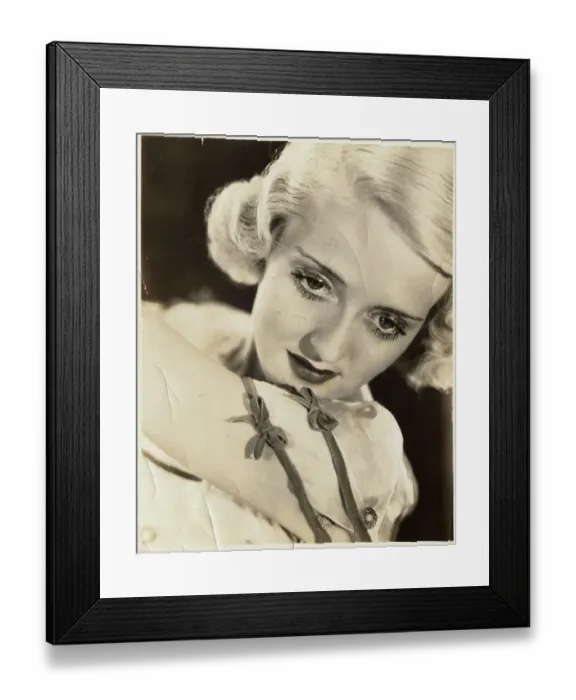 Framed Print : Actress Bette Davis Posing in Bow Adorned Dress Framed Print : Actress Bette Davis Posing in Bow Adorned Dress