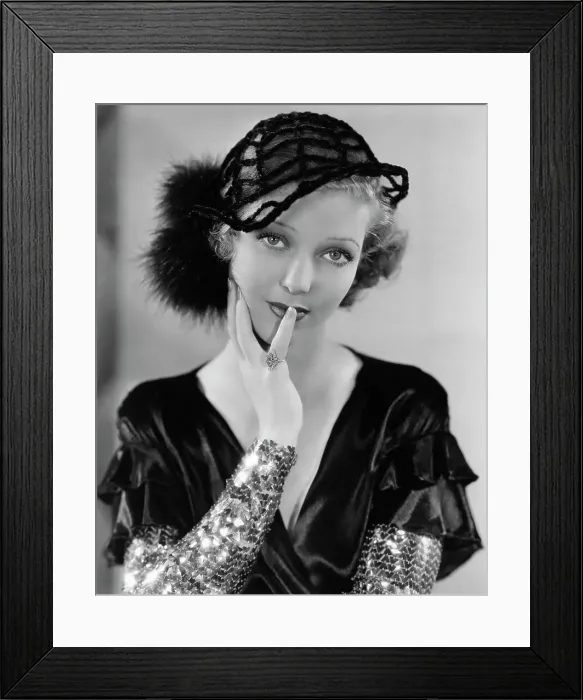 Framed Print : Actress Loretta Young Wearing Sequined Sleeved Dress Framed Print : Actress Loretta Young Wearing Sequined Sleeved Dress