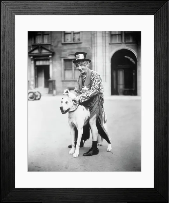Framed Print : Harpo Marx Rehearsing with Dog Framed Print : Harpo Marx Rehearsing with Dog