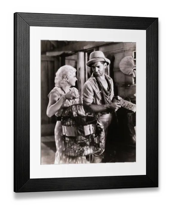 Framed Print : Jean Harlow and Clark Gable in Red Dust Framed Print : Jean Harlow and Clark Gable in Red Dust