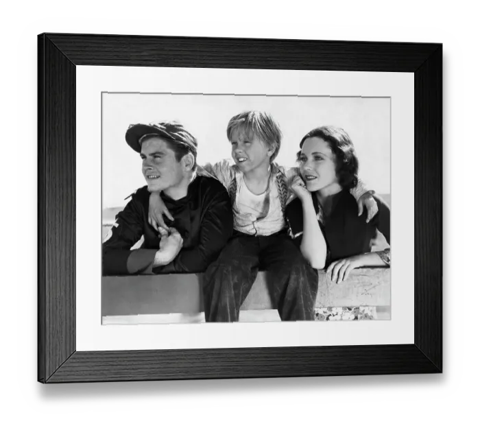 Framed Print : Mickey Rooney, Tom Brown, and Maureen O'Sullivan