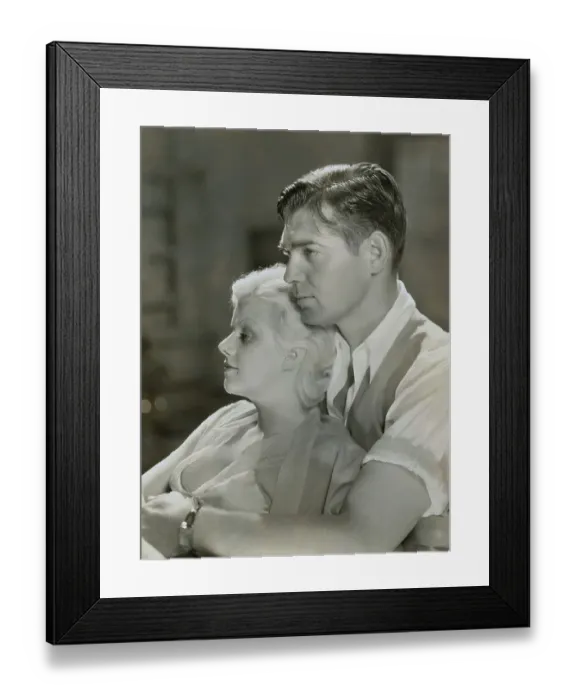 Framed Print : Jean Harlow and Clark Gable in Red Dust Framed Print : Jean Harlow and Clark Gable in Red Dust