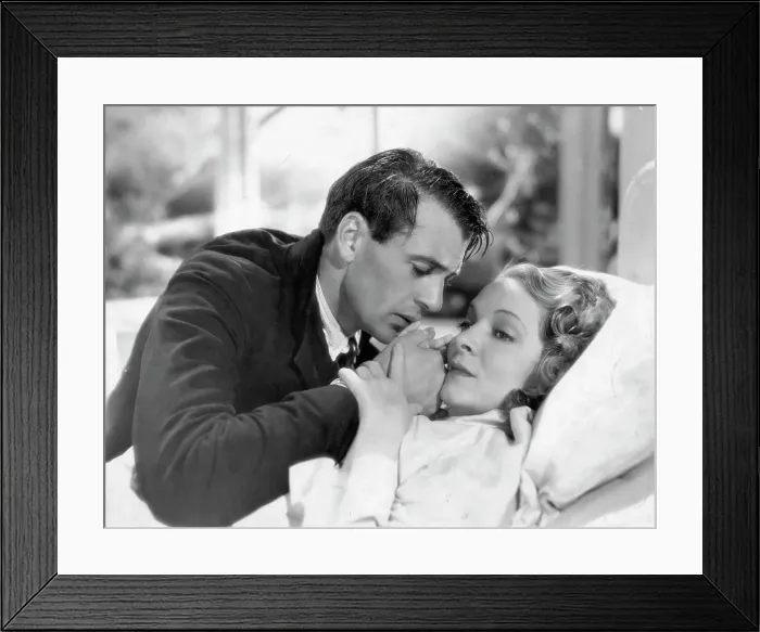 Framed Print : Gary Cooper Leans Over Bed-Bound Helen Hayes Framed Print : Gary Cooper Leans Over Bed-Bound Helen Hayes