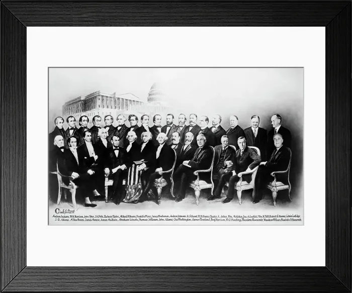 Framed Print : Photomontage of American Presidents Framed Print : Photomontage of American Presidents