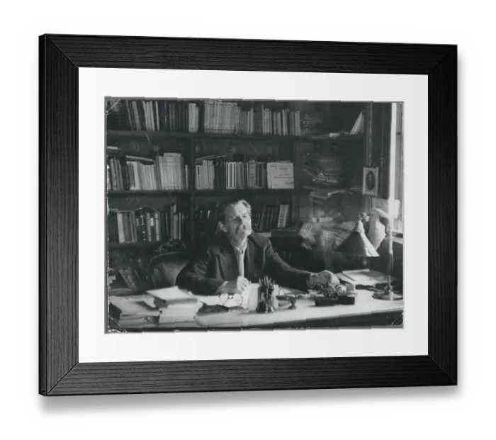 Framed Print : Maxim Gorkhi Sitting at His Desk Framed Print : Maxim Gorkhi Sitting at His Desk