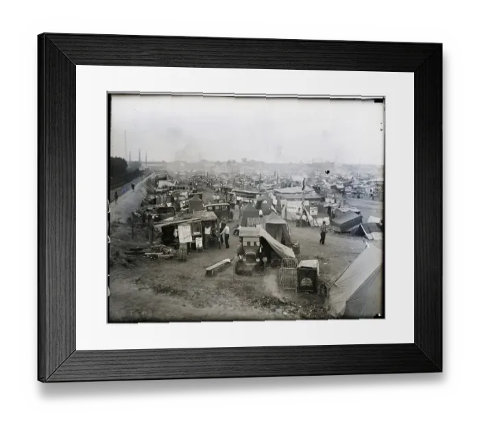Framed Print : Bonus Marchers Encampment Framed Print : Bonus Marchers Encampment