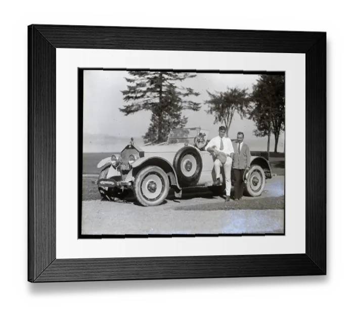 Framed Print : Jack Dempsey With Automobile